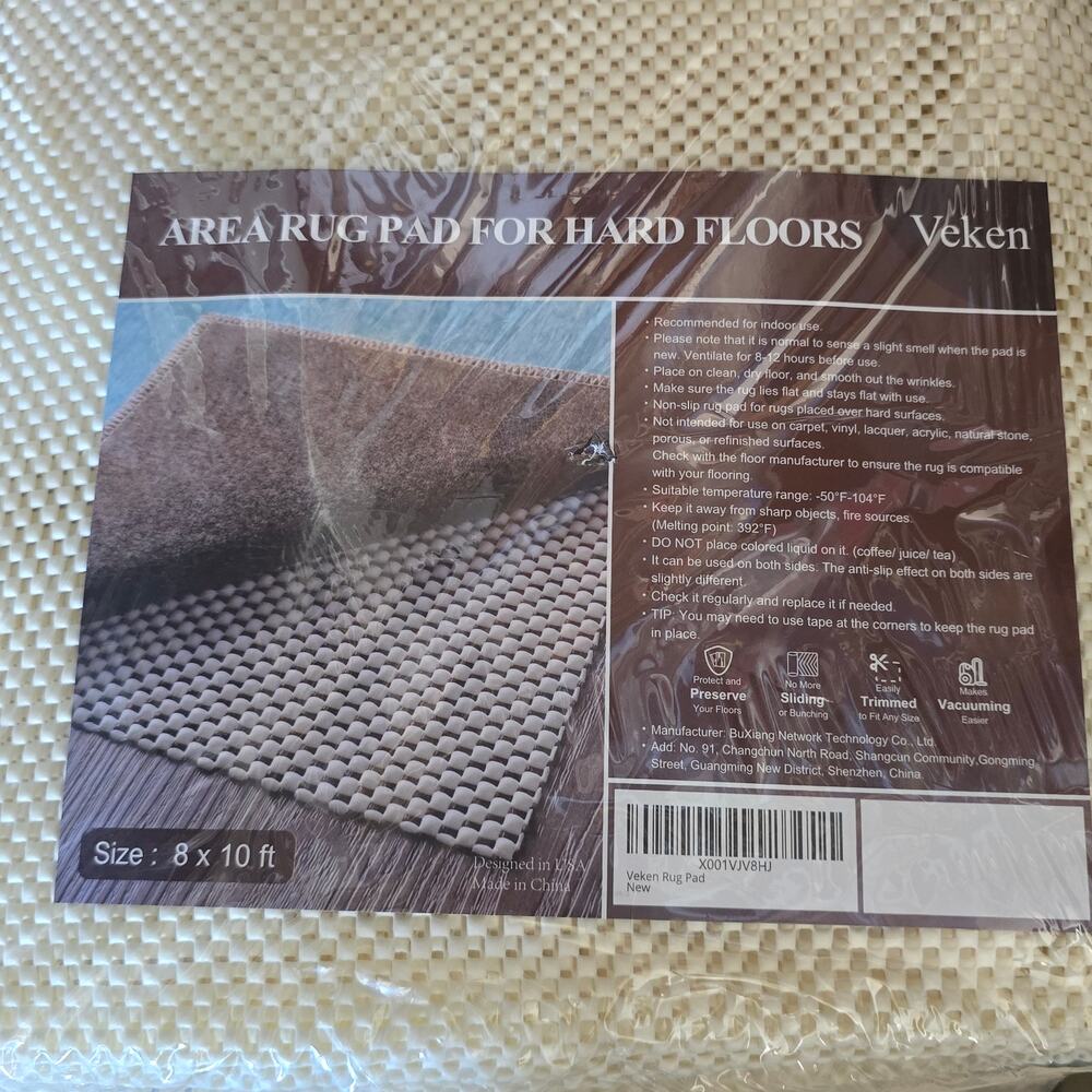 Veken Non Slip Rug Pad Gripper 8 x 10 Feet